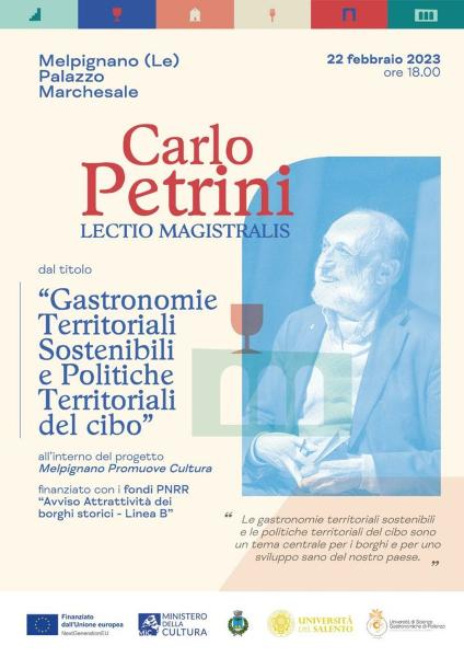 “Gastronomie territoriali sostenibili e politiche territoriali del cibo” | Lectio Magistralis con Carlo Petrini - fondatore Slow food