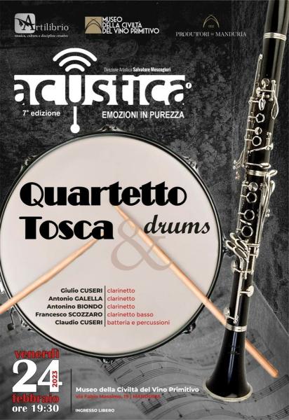 Il Quartetto Tosca & drums apre la 7a edizione di Acustica