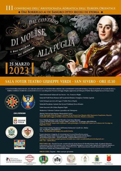 SAN SEVERO “Araldica Genealogia Esoterismo dal Molise alla Puglia VIII Secoli di Storia" con L'Accademia Dinastica Universitaria Della Nobile Famiglia Agricola