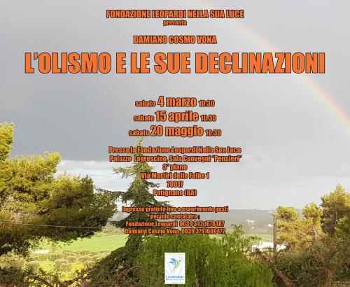 Incontri sull’olismo con Damiano Cosmo Vona