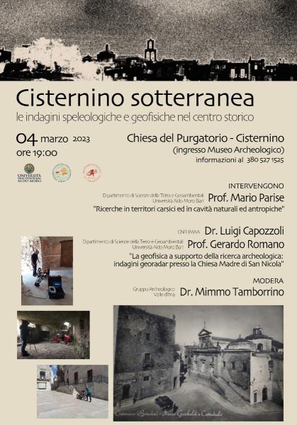 Cisternino Sotterranea - le Indagine Speleologiche e Geofisiche nel Centro Storico