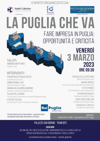 La Puglia che va. Fare impresa in Puglia: opportunità e criticità