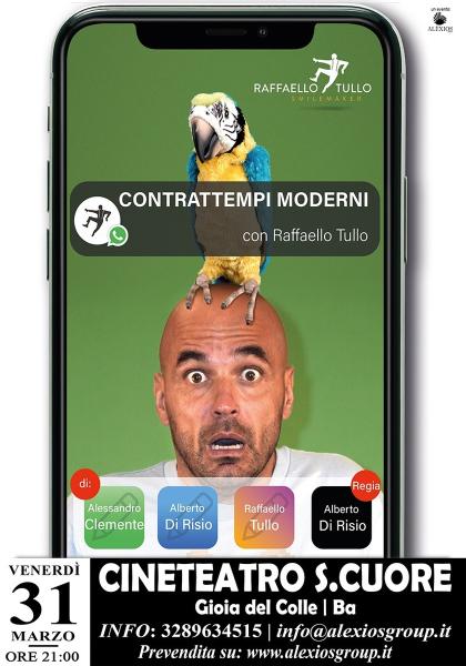 Lo showman Raffaello Tullo con ‘'Contrattempi Moderni’' in scena al Cineteatro S. Cuore di Gioia del Colle