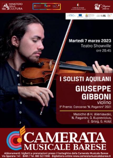 Il Violinista Giuseppe Gibboni con “i Solisti Aquilani”