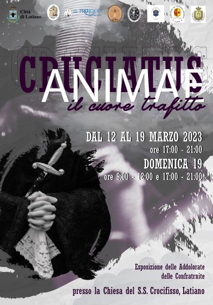 CRUCIATUS ANIMAE  Le 4 Addolorate delle Confraternite di Latiano esposte nella chiesa del SS. Crocifisso dal 12 al 19 marzo.