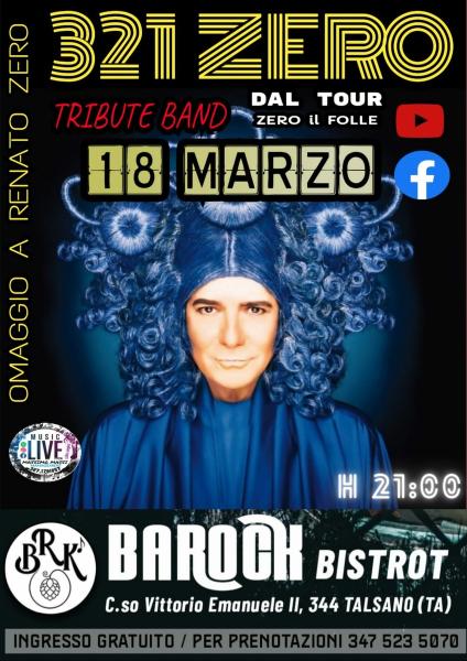 321 ZERO tribute band Renato Zero al Barock Bistrot