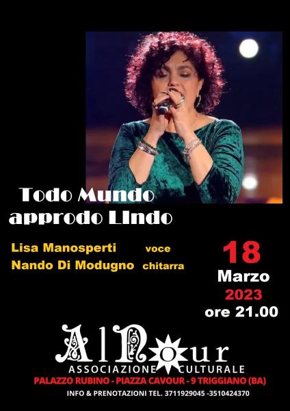 Lisa Manosperti con Nando Di Modugno in concerto