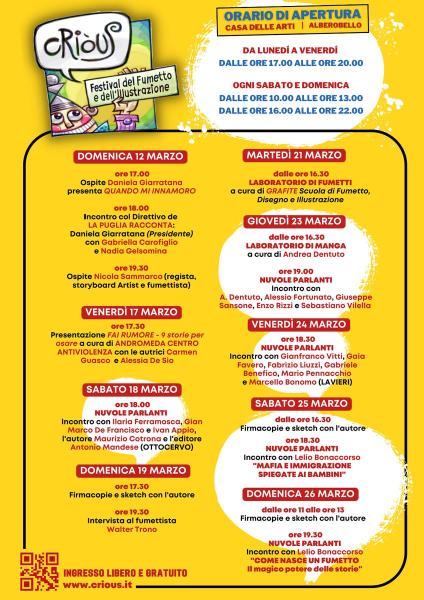 Programma | CRIÒUS, Festival del Fumetto e dell'Illustrazione
