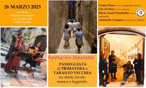 🌺"PASSEGGIATA DI PRIMAVERA A TARANTO VECCHIA tra Storie, Favole, Musica e Leggende".