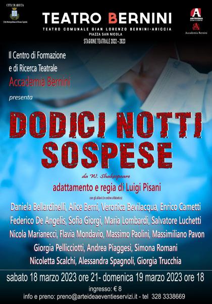 Dodici Notti Sospese da W. Shakespeare