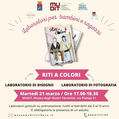 Laboratorio per bambini e ragazzi "Riti a colori"