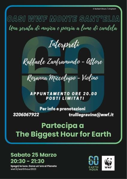 Earth Hour - Una serata di musica e poesia all'Oasi WWF Monte Sant'Elia