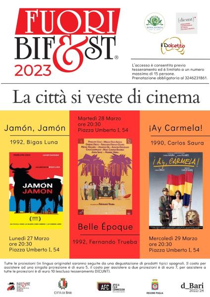 JAMÓN JAMÓN. La comida en las películas españolas del Bifest. PROSCIUTTO PROSCIUTTO. Il cibo nei film spagnoli del Bifest.