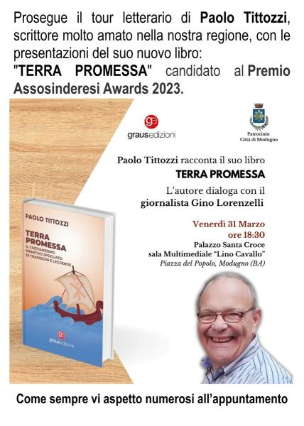Presentazione libro di Paolo Tittozzi: TERRA PROMESSA