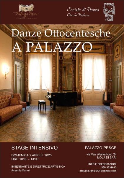 Danze ottocentesce a Palazzo Pesce di Mola di Bari: Stage intensivo della Società di Danza