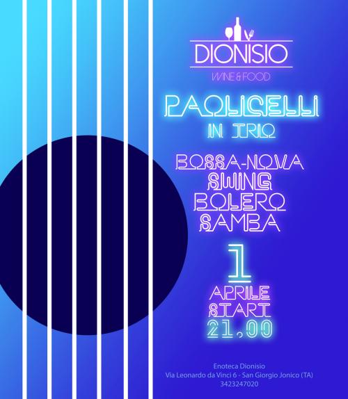 Paolicelli &Co. Trio | Bossa Nova - Jazz | 1 APR