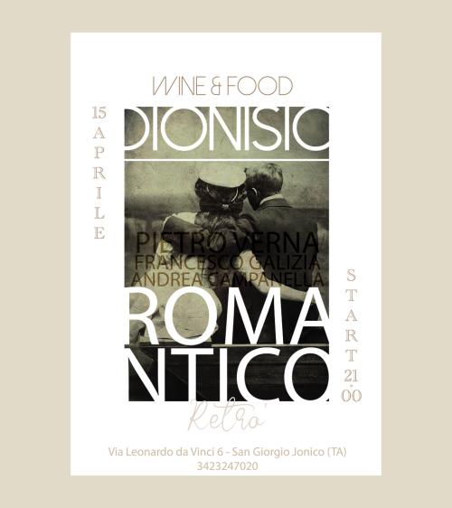 15APR | Pietro Verna in Trio "ROMANTICO RETRO" | Dionisio