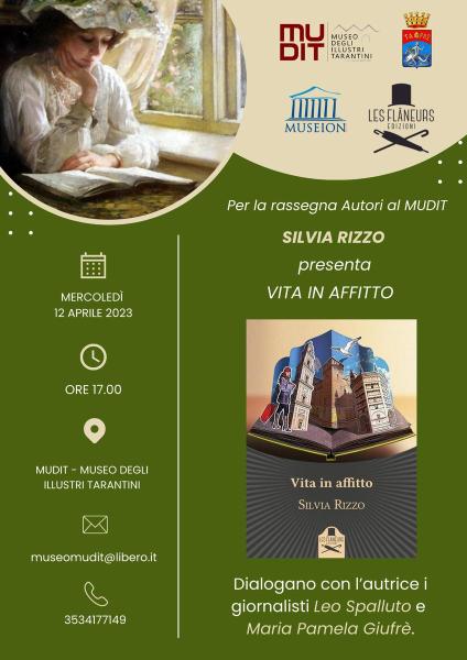 Rassegna autori al Mudit: Silvia Rizzo presenta “Vita in affitto” ed.Les Flaneurs
