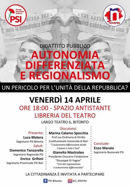 “Autonomia differenziata e regionalismo… un pericolo per l’unità della Repubblica?”