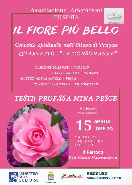 "Il Fiore più bello"- Concerto di AlterAzioni su testi della Prof.ssa Mina Pesce