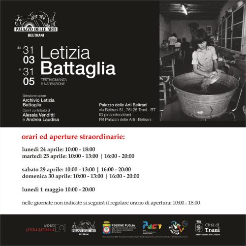 Aperture strardinarie di Palazzo delle Arti Beltrani del 25 aprile e del 1 maggio