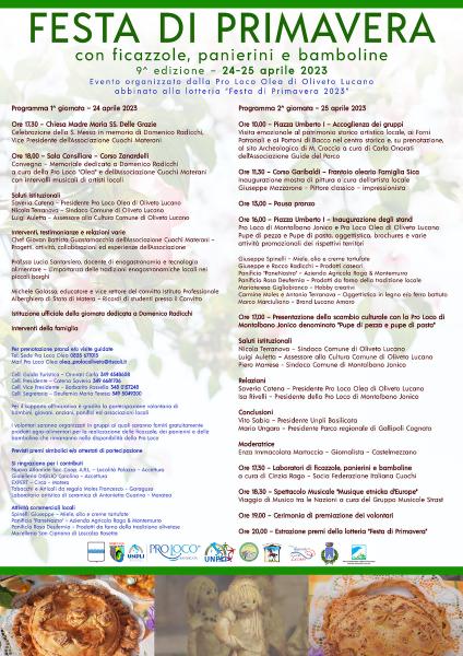 Nona Edizione della “festa di Primavera con Ficazzole, Panierini e Bamboline”