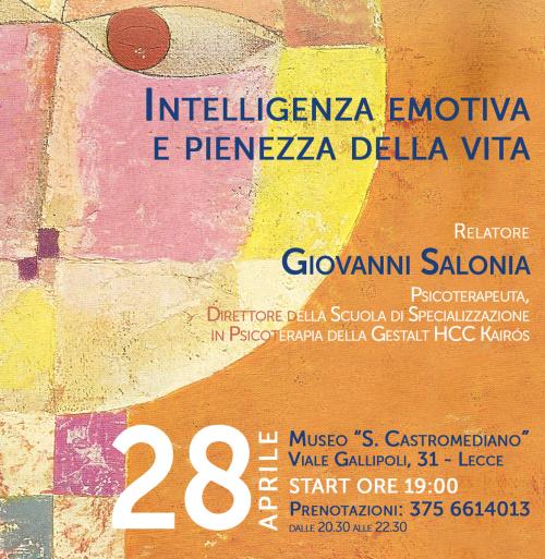 Conferenza: Intelligenza emotiva e pienezza della vita