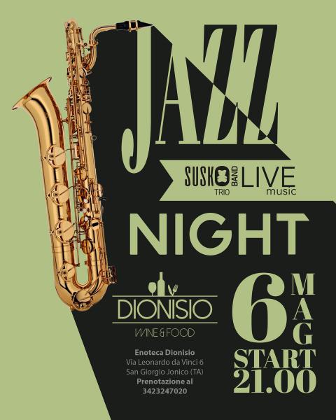 SUSKO band Trio | Jazz Trio | 06/05 @ Enoteca Dionisio