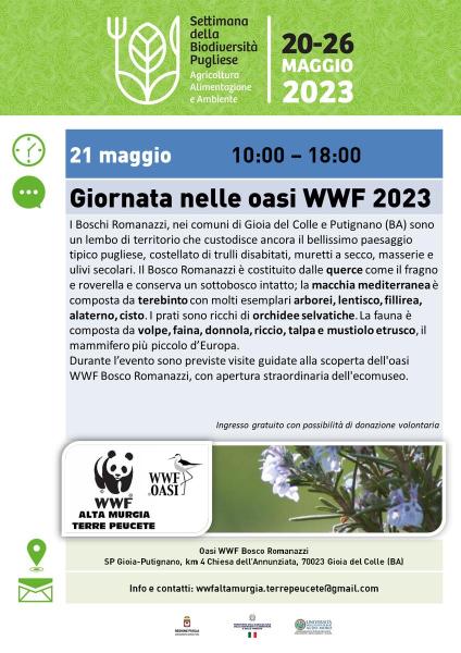 OASI WWF BOSCO ROMANAZZI,.Giornata delle oasi 2023