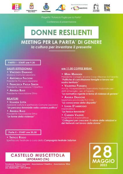 Donne Resilienti  , MEETING per la parità di genere