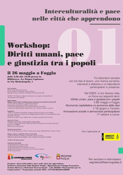 DIRITTI UMANI, PACE E GIUSTIZIA TRA I POPOLI - Laboratori di interculturalità e pace nelle città che apprendono