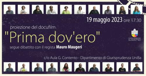 “PRIMA DOV’ERO”. Un docufilm per riflettere sul Volontariato