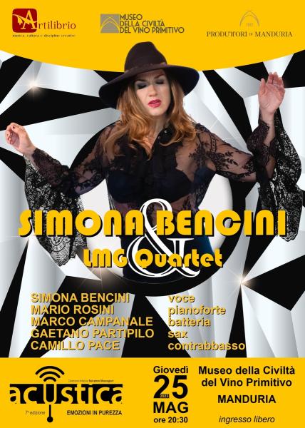 Appuntamento top per Acustica, con Simona Bencini & LMG Quartet