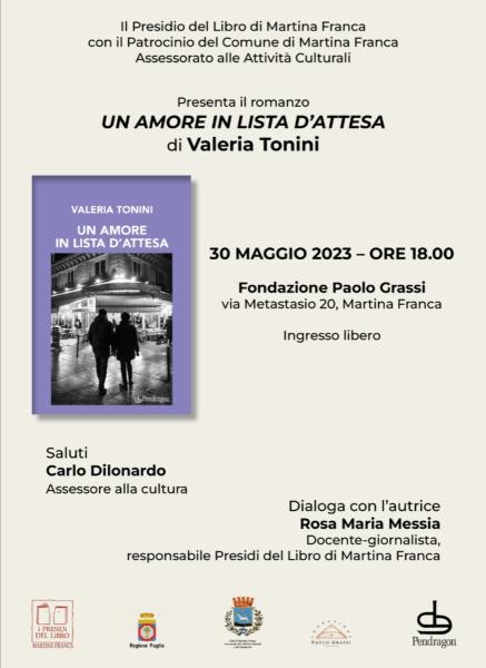 Presentazione del libro di Valeria Tonini "Un amore in lista d'attesa"