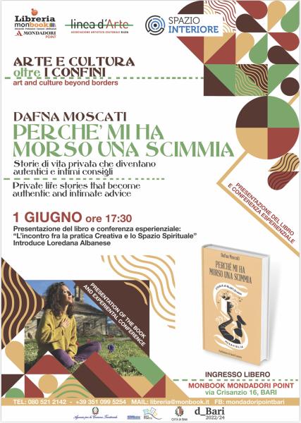Perché mi ha morso una scimmia- Presentazione del libro di Dafna Moscati e Conferenza esperienziale