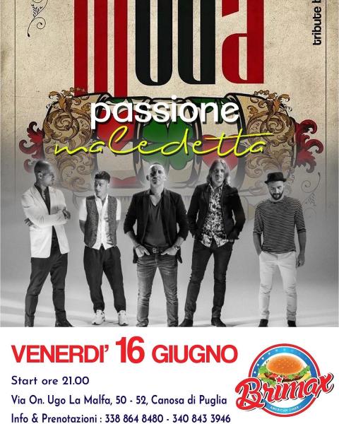 Modà Tribute Band Live Canosa Di Puglia, Brimax Pub American Dinner
