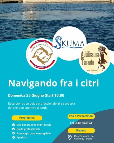 Domenica 25 giugno, Navigando fra i citri