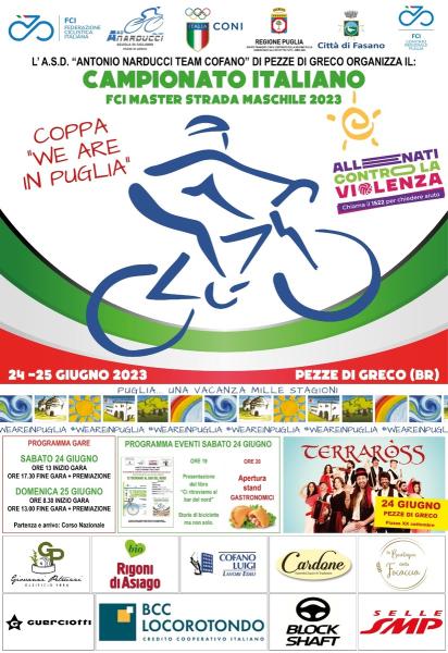 Campionato Italiano FCI Master Strada Maschile 2023 ed eventi culturali e gastronomici