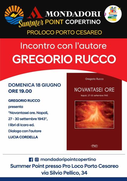 Incontro Con L Autore Gregorio Rucco Porto Cesareo Il Tacco Di Bacco