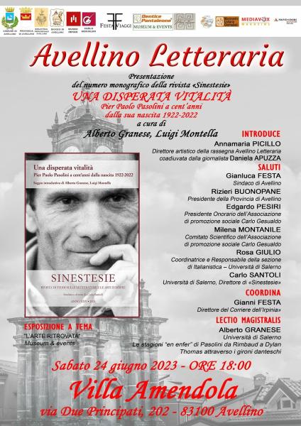 Ad Avellino Letteraria, omaggio a Pierpaolo Pasolini a cento anni dalla nascita