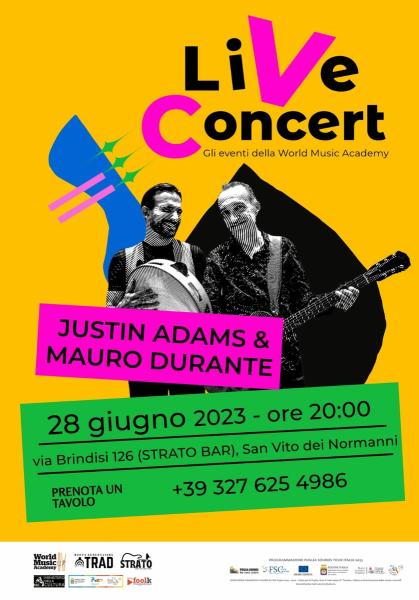 MAURO DURANTE & JUSTIN ADAMS in concerto