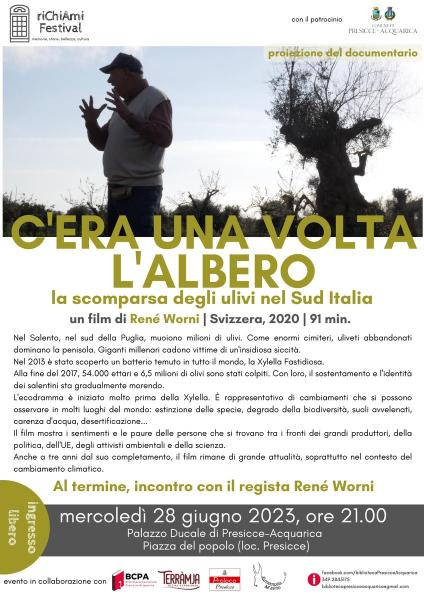 C'ERA UNA VOLTA L'ALBERO | proiezione del documentario alla presenza del regista René Worni