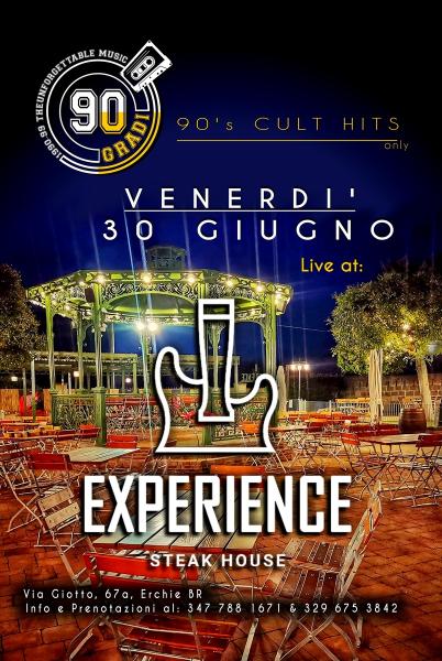 90Gradi live at EXPERIENCE steak house