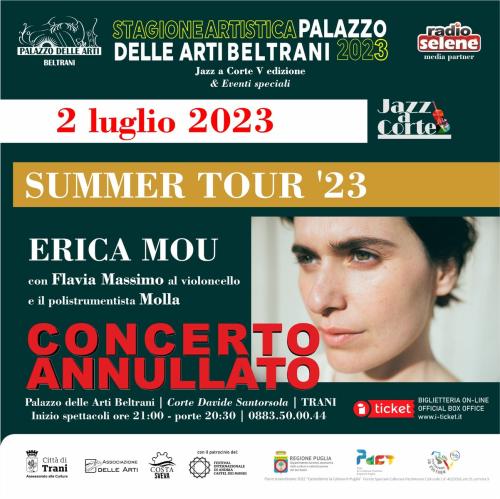 Jazz a Corte V Edizione  Erica Mou Summer Tour ‘23