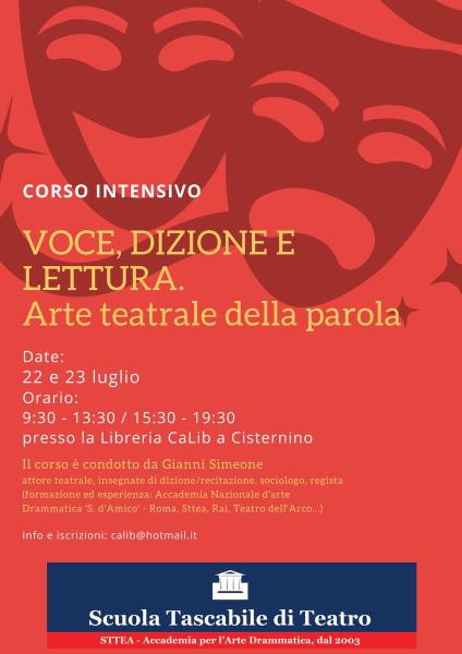Voce, Dizione e Lettura - Arte Teatrale della Parola