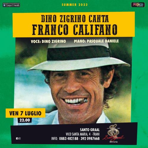 Dino Zigrino canta Franco Califano a Trani