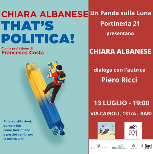 CHIARA ALBANESE presenta "That's politica!" - Vallardi editore
