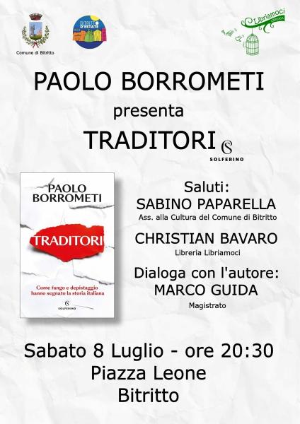 "Traditori" di Paolo Borrometi presentazione libro