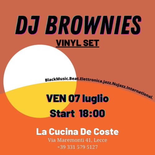 DJ Brownies, Vinyl Set a La Cucina De Coste.