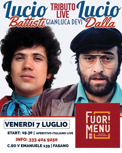 Tributo a Lucio Dalla & Lucio Battisti (Aperitivo Italiano) + DJ Set@ Fuori Menù